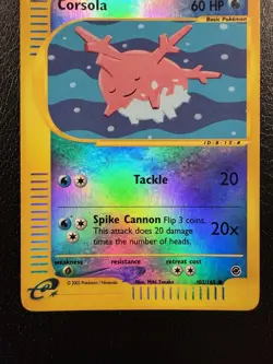 Corsola Reverse Holo 102/165 Pokemon Expedition LP - Image 3