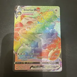 2020 Pokemon TCG - Snorlax Vmax Rainbow - Sword & Shield Secret Rare #206/202 - Image 1