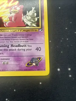 Sabrina's Slowbro 60/132 Pokemon TCG Gym Heroes 1st Edition NM Vintage 2000 2 - Image 4