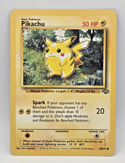 1999 Pokemon TCG Pikachu 60/64 Unlimited Jungle Pokemon Common - Image 1