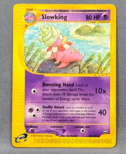 NM- Slowking 34 Rare Aquapolis Pokemon 2003 eReader Aya Kusube - Image 1