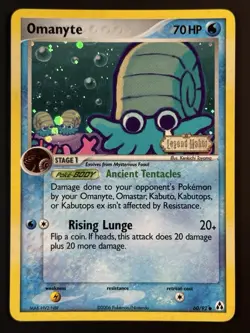 Pokemon Omanyte 60/92 Reverse Holo EX Legend Maker - MP - Image 1