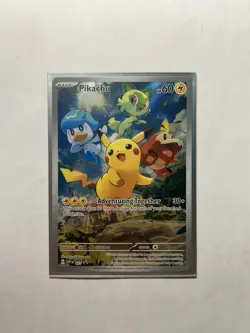 Pokemon Pikachu 027 Adventuring Together Promo Holo Full Art Sv Scarlet Violet - Image 1