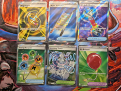 Pokemon TCG Trainer Full Art Lot Night Stretcher Air Balloon Mega Signal 6 - Image 1