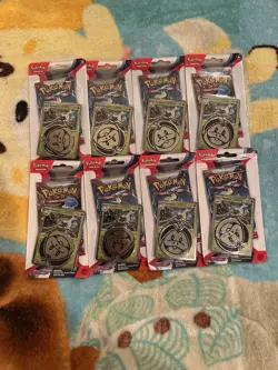Pokemon TCG Scarlet & Violet Checklane Blister Spidops Lot of 8 Factory Sealed - Image 1