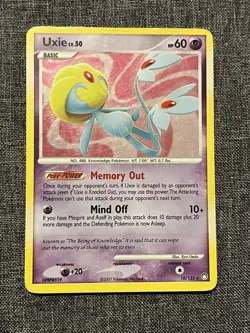 Uxie 18/123 Mysterious Treasures Holo Pokemon TCG - Image 1