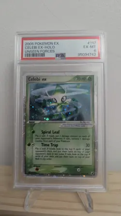 PSA 6 Pokemon EX Unseen Forces Celebi EX 117/115 - Image 1