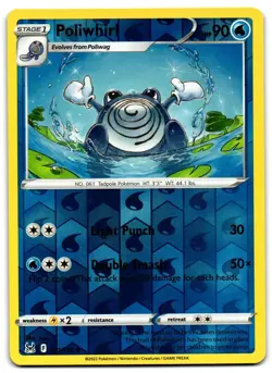 Poliwhirl 031/196 - 🌊 Lost Origin Uncommon Pokemon TCG Reverse Holo 🖤 - LP - Image 1
