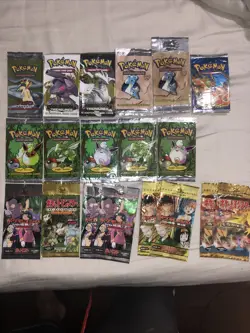 1x Vintage Pokemon Pack Art (Random) - From Opened Packs + 1 Holo Vintage Single - Image 1