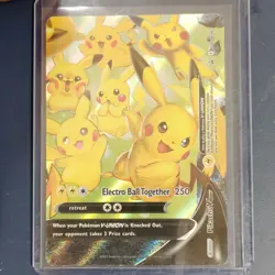 Pokemon TCG Pikachu V-Union SWSH142 Promo Holo 2021 250HP Electro Ball - Image 1