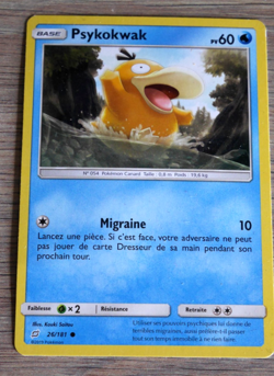 Carte Pokemon : Psykokwak PV60 - 26/181 - Soleil et Lune - Duo de Choc - 2019 - Image 1