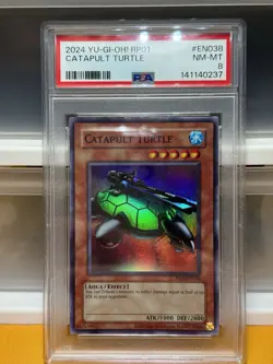 Yu-Gi-Oh! TCG Catapult Turtle Super Rare PSA 8 GRADED NEAR MINT LOW POP - POP 7 - Image 1