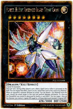 1x (LP) Number 38: Hope Harbinger Dragon Titanic Galaxy - PGL3-EN008 - Gold Secr - Image 1