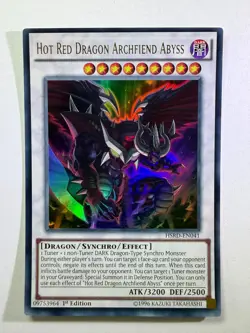 Hot Red Dragon Archfiend Abyss HSRD-EN041 Ultra Rare 1st Edition YuGiOh Card NM - Image 1