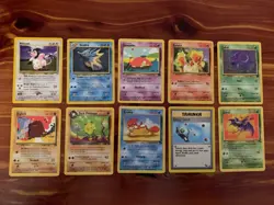 10 VINTAGE Pokemon Cards from Classic WOTC Sets!! - Image 1