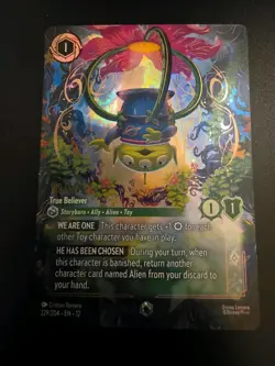 Alien True Believer 229/204 Disney Lorcana Wilds Unknown Enchanted Card - Image 1