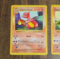 Pokemon TCG Base Set Shadowless Vintage 2-Card Lot - Charmeleon Charmander - Image 2