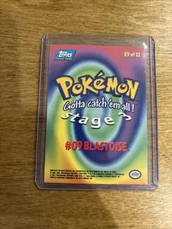 1999 Pokemon Blastoise #09 Topps Blue Label Holo Card - Image 2