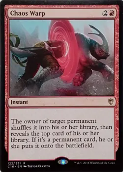 122/351 CHAOS WARP RARE COMMANDER 2016 MTG CARD - Image 1