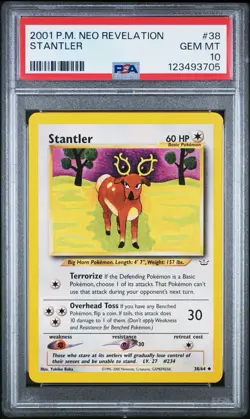 2001 Pokemon Neo Revelation #38 Stantler PSA 10 GEM MINT Trusted Seller POP 16! - Image 1