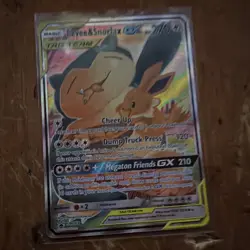 Pokemon Eevee & Snorlax GX SM169 TAG TEAM Promo Holo Black Star 270HP Card - Image 1
