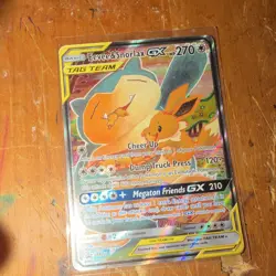 Pokemon Eevee & Snorlax GX SM169 TAG TEAM Promo Holo Black Star 270HP Card - Image 2
