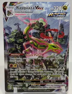 Pokemon Rayquaza VMAX Alternate Art Secret Rare 218/203 Evolving Skies Creased - Image 1