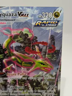 Pokemon Rayquaza VMAX Alternate Art Secret Rare 218/203 Evolving Skies Creased - Image 5