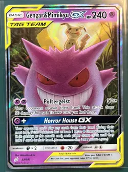 Pokemon TCG Gengar & Mimikyu GX 53/181 Sun & Moon Team Up - Image 1