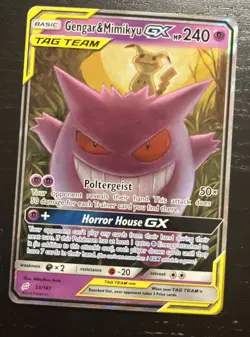 Pokemon TCG Gengar & Mimikyu GX 53/181 Sun & Moon Team Up - Image 2