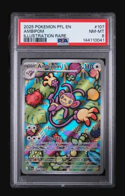 Ambipom 107/094 Phantasmal Flames PSA 8 Pokemon TCG - Image 1
