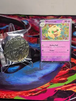 Whimsicott MEP 019 Cosmos Holo - Black Star Promo - Pokemon TCG with Coin - Image 1