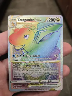 Pokemon TCG Dragonite VSTAR 081/078 Pokemon GO Secret Rare Full Art Holo - Image 1