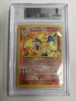 2021 Pokemon Celebrations Classic Confetti Holofoil #4 Charizard Holo BGS 9 - Image 1