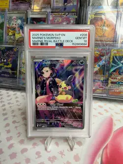 POKEMON MARNIE’S MORPEKO IR BLACK STAR PROMO SV 206 HOLO PSA 10 - Image 1