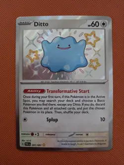 Ditto - 201/091 - Pokemon Paldean Fates Baby Shiny - NM - Image 1