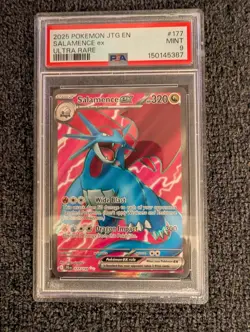 2025 POKEMON JTG EN-JOURNEY TOGETHER ULTRA RARE #177 SALAMENCE EX PSA 9 - Image 1