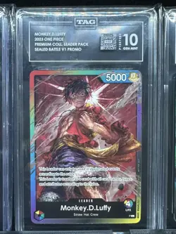 One Piece 2023 Promo Monkey D. Luffy TAG 10 Sealed Battle Live Action Vol 1 - Image 1