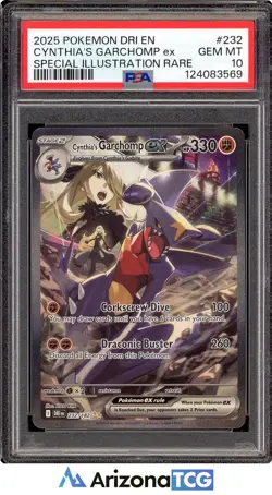 Pokemon 2025 Cynthia's Garchomp ex 232/182 SIR Destined Rivals GEM MINT PSA 10 - Image 1