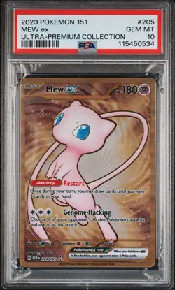 2023 Pokemon Mew ex Full Art 151 UPC Gold Metal Promo Card 205/165 PSA 10 GEM MT - Image 1
