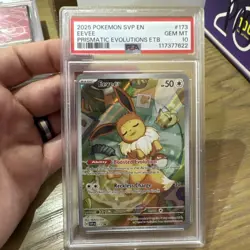 Pokemon TCG Eevee Prismatic Evolutions ETB #173 Gem MT PSA 10 - Image 1