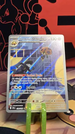 Pokemon Scarlet and Violet Destined Rivals Team Rocket's Orbeetle 198 / 182 IR - Image 1
