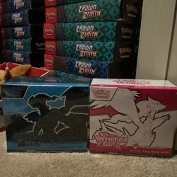 Pokemon Black Bolt + White Flare Pokemon Center Elite Trainer Box ETB - New Pair - Image 1