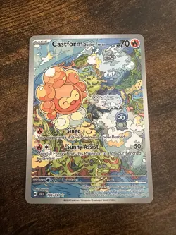 Castform Sunny Form 195/191 Surging Sparks Illustration Rare Pokemon TCG MINT - Image 1
