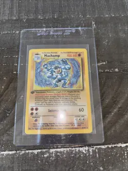 Pokemon TCG Machamp Holo Unlimited Holo Rare 1st Edition Base Set 8/102 - Image 1