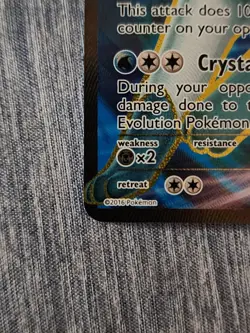 2016 Pokemon XY Fates Collide #116/124 Full Art Glaceon EX Holo - Image 4