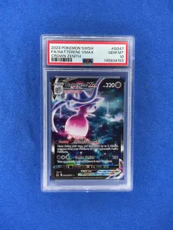 POKEMON 2023 Crown Zenith Full Art HATTERENE Vmax #GG47 PSA 10 Gem Mint - Image 1