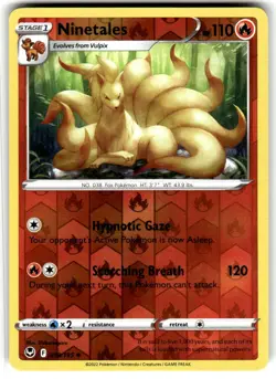 Ninetales Reverse Holo Uncommon Silver Tempest 018/195 Lightly Played - Image 1