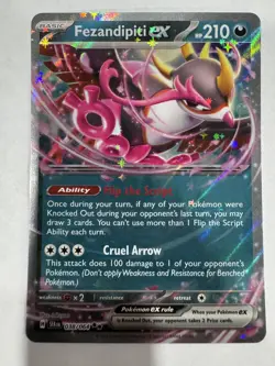 Pokemon Fezandipiti ex 38/64 Scarlet & Violet Shrouded Fable Flip The Script - Image 1