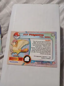 Pokemon Vintage Topps Pidgeotto #17 Rare LP Blue Label English Non-Holo - Image 2